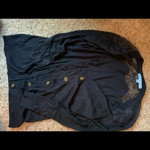 Lace cardigan with gold buttons